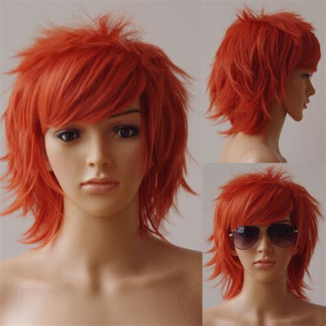 New Male Female Straight Short Hair Wig Cosplay Party Anime Full Wigs