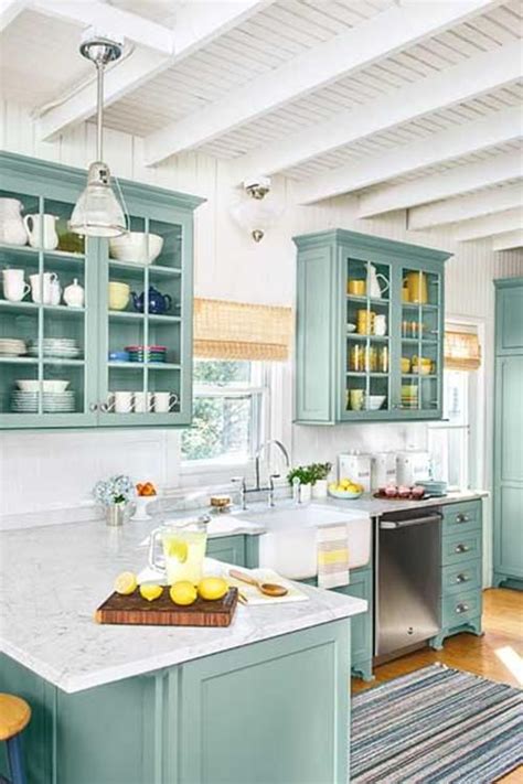 54 Charming Beach Cottage Interiors Kitchen Cabinet Ideas Kitchen