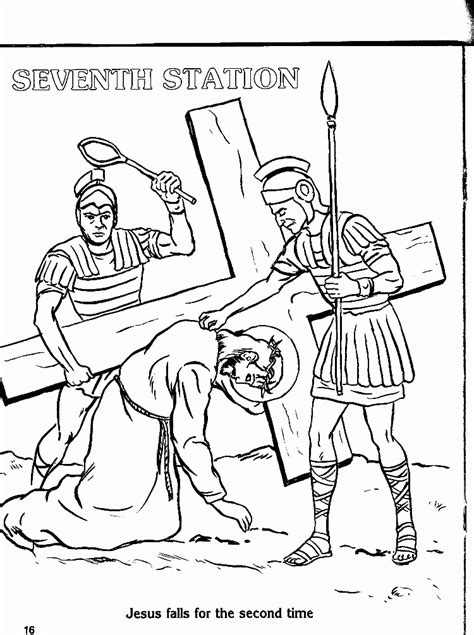 Print page 14 and 15 on the back of page 13 and 16. Stations Of The Cross Coloring Pages | Coloring Pages ...