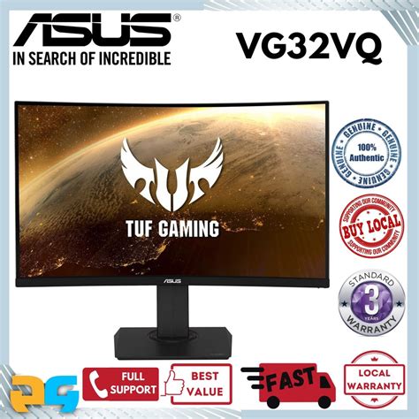 Asus Tuf Gaming Vg32vq Curved Hdr Gaming Monitor 32 Wqhd 144hz 1ms