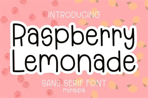 Raspberry Lemonade Font By Miraipa Creative Fabrica