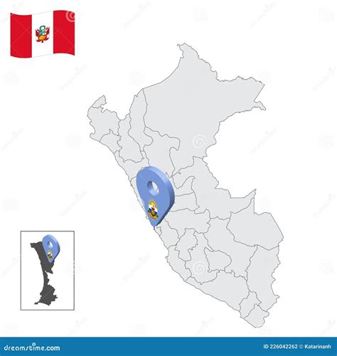 Ubicación Callao En El Mapa Peru 3d Signo De Ubicación Similar A La