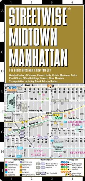 Streetwise Midtown Manhattan Map Laminated City Center Street Map Of