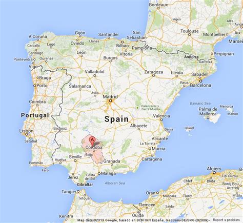Córdoba de la nueva spanĭen — (hierzu die karte »spanien und portugal«), königreich in südwesteuropa, nimmt dea größten teil. Cordoba on Map of Spain