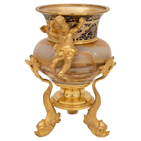 French 19th Century Louis Xvi St Belle Époque Period Onyx And Ormolu