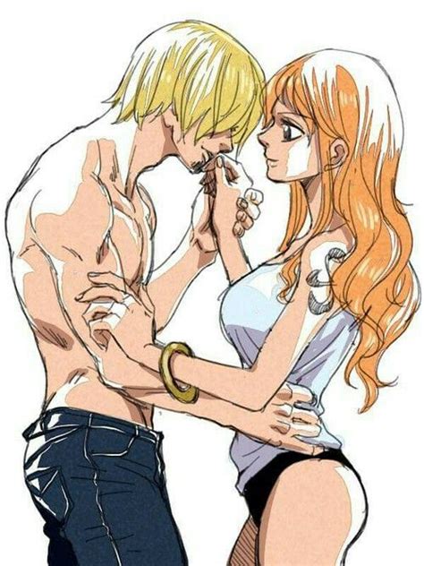 Sanji And Nami Anime Couple Kiss One Piece Anime One Piece