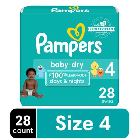 Pampers Baby Dry Baby Diapers Size 4 28 Ct Fred Meyer