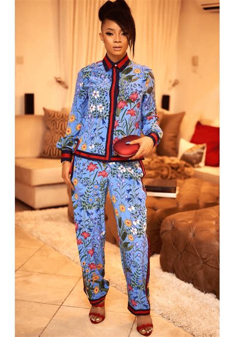 Toke Makinwa Steps Out In A N1 1 Million Gucci Pajamas Set 234star