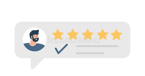 Man Satisfied Customer Give Rating 5 Stars People Feedback Vector