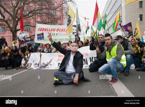 Kurds Protesting Against Turkish Government Demanding An End To The