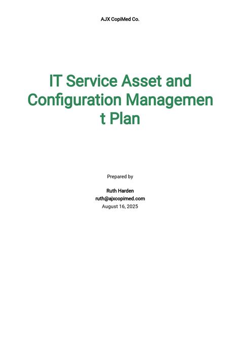 9 Configuration Management Plan Templates Free Downloads