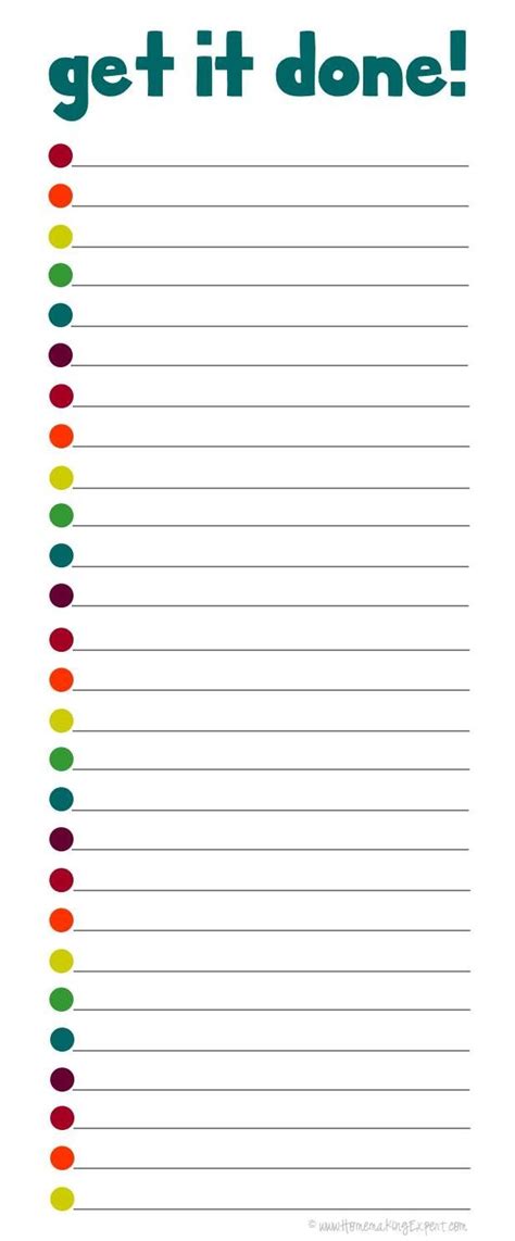 Things To Do List Free Printable  Free Printable Templates