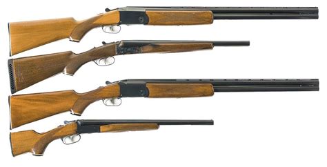 Four Double Barrel Shotguns A Boito Overunder Shotgun B Armas Erbi