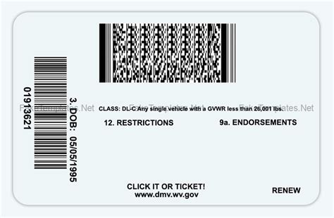 West Virginia Driver License Template Psd Fake Wv Id 2023