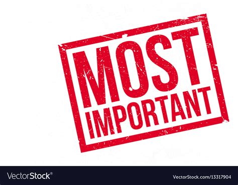 Most Important Rubber Stamp Royalty Free Vector Image