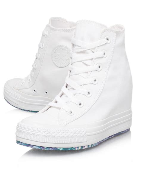 Converse White Chuck Taylor Platform Plus Wedge Trainers In White Lyst