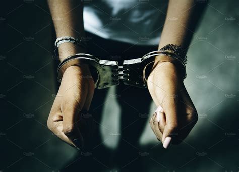 Arrested Person With Handcuffs ~ People Photos ~ Creative Market