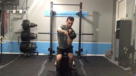 Unilateral Kb Box Squat With Ramp Youtube