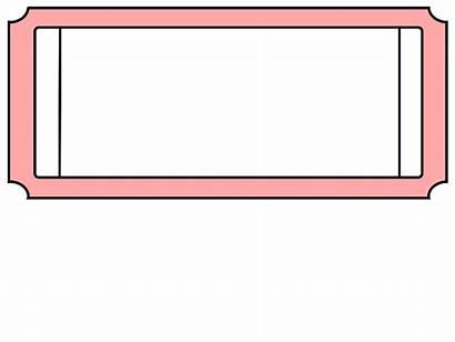 Ticket Clipart Clip Template Carnival Blank Raffle