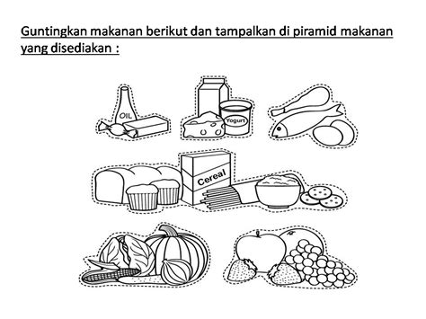 Gambar Mewarna Piramid Makanan 1 Gambar Mewarna Makanan Berkhasiat