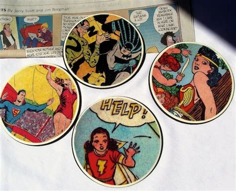 Crafts For Men Comic Book Coasters Mod Podge Rocks