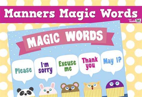Classroom Magic Words For Kids Fogueira Molhada