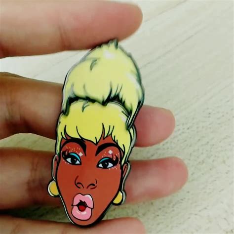 Personality Cartoon Sexy Lady Avatar Silk Print Hard Enamel Slide Badge Pin Buy Slide Badge