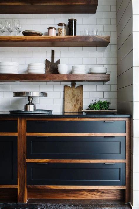 Termite proof kitchen cupboards kitchen cabinet wood lowers price kitchen cabinet. Fixer upper kitchen decor. White subway tile, 2 tones ...