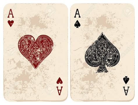 Ace Of Hearts Spades Ace Of Hearts Playing Cards Design Vintage