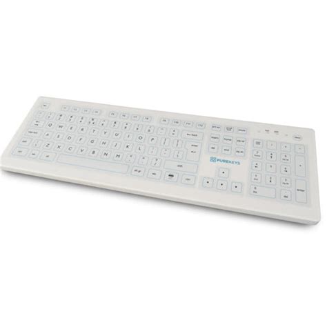 Purekeys Wireless Full Size Medical Keyboard Ip66 With Tactile Feedb