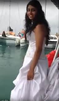 Bride Nearly Drowns As She Gets Stuck Under Wedding Dress Daily Mail Online