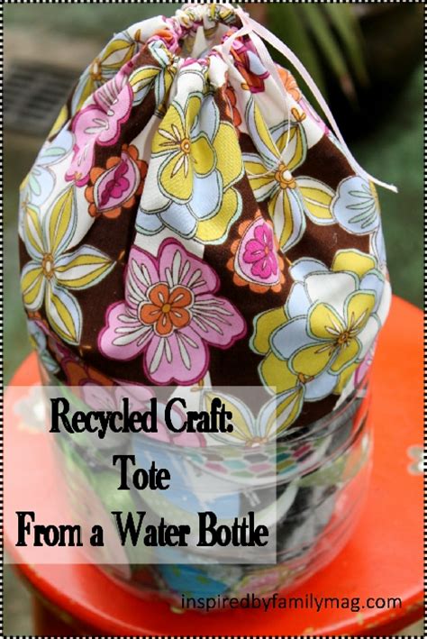 Recycled Water Bottle Craft Tote Organizer Inspired By