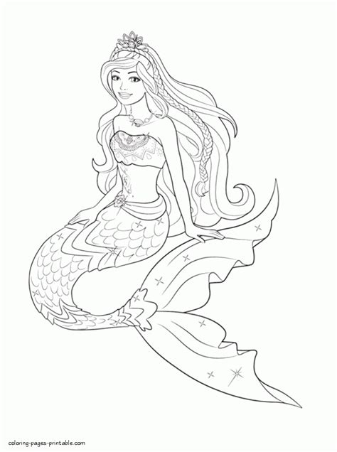Printable Mermaid Barbie Coloring Page For Girls Images And Photos Finder