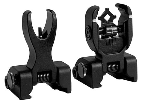 Ar Flip Up Front Rear Iron Sight Set Cbc Precision Ar S