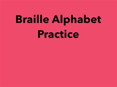 Braille Alphabet Practice Free Activities Online For Kids In