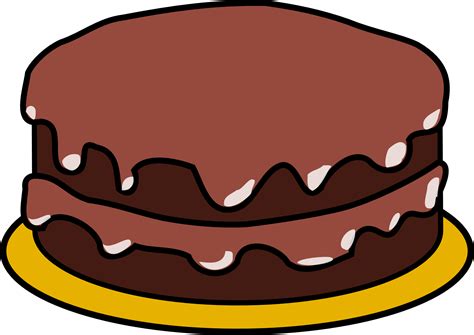 Birthday Chocolate Cake Cartoon Drawing Free Image Download