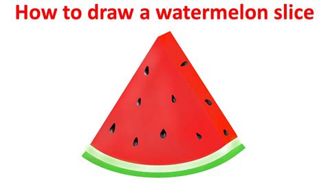 How To Draw A Watermelon Slice Youtube