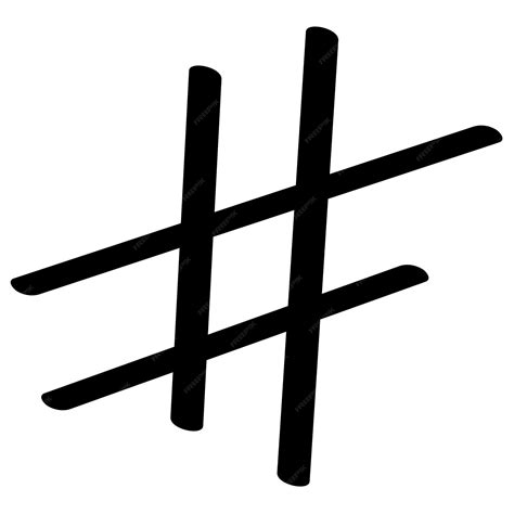 Premium Vector Handdrawn Hashtag Or Number Sign Symbol