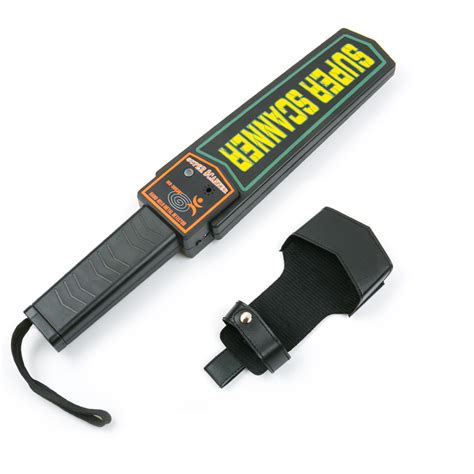 Hand Held Metal Detector Wand Security Scanner With 9v Battery Belt