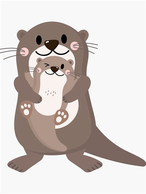 "Significant Otters - Otters Holding Hands" Sticker for Sale by