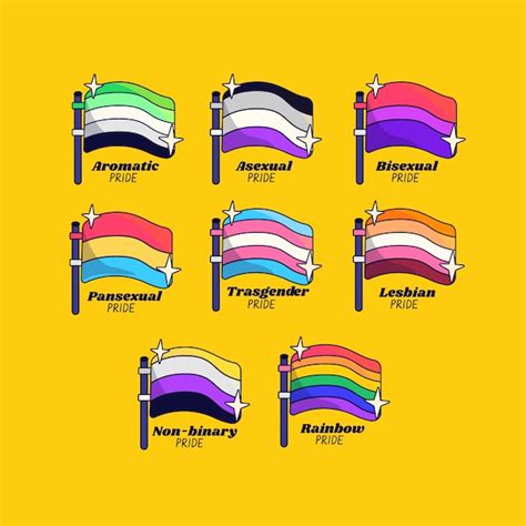 free vector flat lgbt pride month elements collection