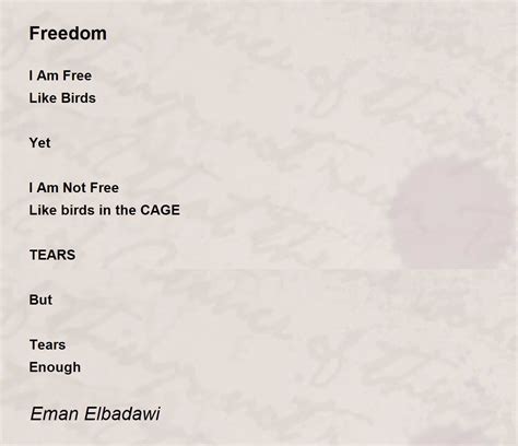 Freedom Freedom Poem By Eman Elbadawi