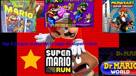 Top 5 Mejores Juegos De Super Mario Youtube