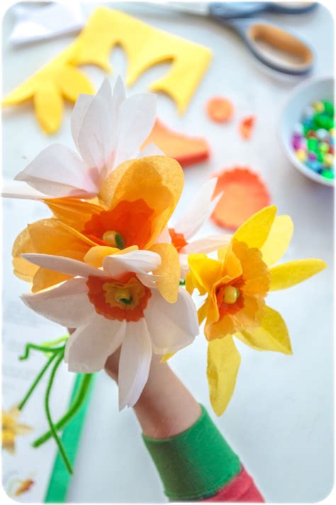 💐mothers Day 🎁flowers ️diy 🌼daffodil Bouquet Tissue Paper Craft