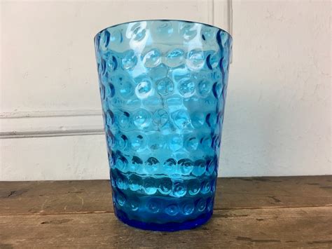 Vintage 1960s Art Glass Vase Jamestown Bluenique Blue Etsy
