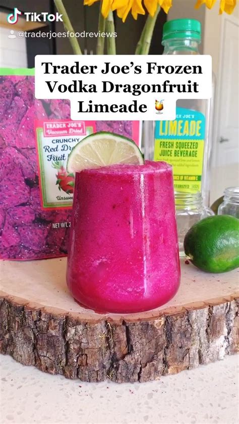 Sweet and tart meet vodka in this refreshing holiday cocktail. Trader Joe's Frozen Dragonfruit Vodka Limeade [Video ...