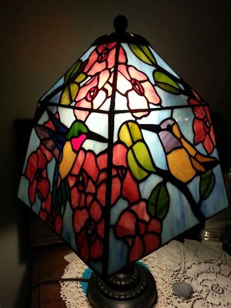 Stained Glass Hummingbird Lamp Stained Glass Lamps Leaded Glass Lamp