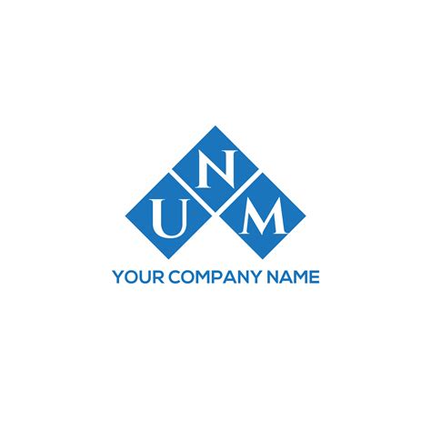 Unm Letter Logo Design On White Background Unm Creative Initials