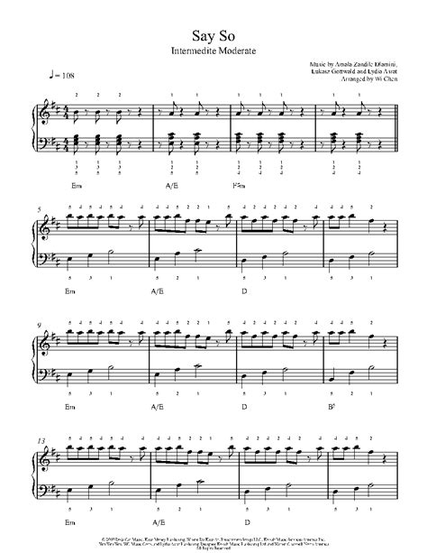 Say So Doja Cat Sheet Music