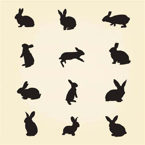 Free Vector Rabbit Vector Silhouette Pack
